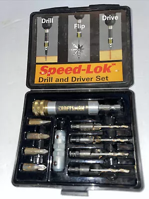 Vintage Craftsman Professional Speed-Lok Drill & Driver Set 10pc Tools USA • $18.99