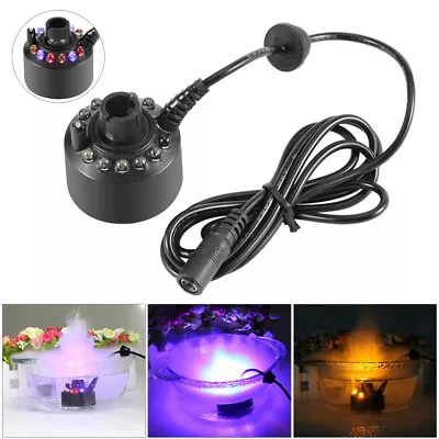 12 LEDs Ultrasonic Mist Maker Fogger Water Fountain Pond Atomizer Air Humidifier • $11.30