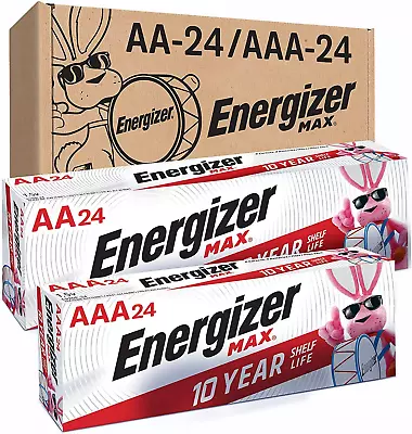 Energizer AA And AAA Batteries 24 Max Double A And 24 Triple A 48 Count • $40.88