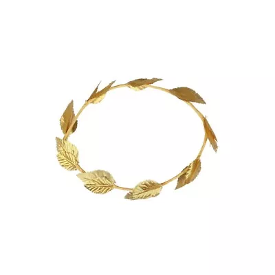 Adult Greek Roman Gold Headband Leaf Toga Goddess Headpiece Fancy Dress Unisez • £3.29