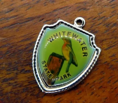 Vintage Sterling Silver WHITEWATER STATE PARK MINNESOTA SHIELD Charm 27-34 • $16.95