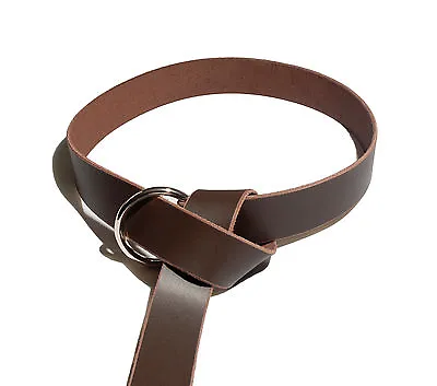 Medieval Ring Belt From Quality Leather With Steel Ring • $22