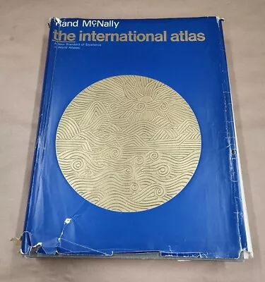 Vintage 1969 Rand McNally International Atlas Maps USA & World Large • $3.75