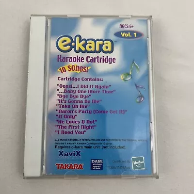 HASBRO E-KARA Karaoke Cartridge Volume 1 10 Songs • $1.99