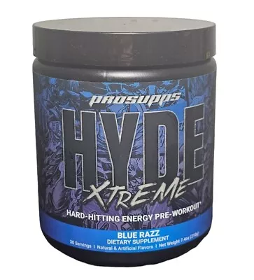 Hyde Xtreme Hard-Hitting Energy Pre Workout Blue Razz 7.4 Oz (210 G) • $26.36