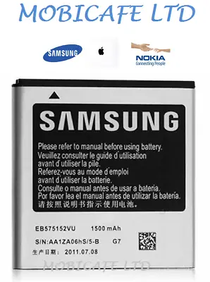£8.99 • Buy Genuine Samsung EB575152VU Battery For Galaxy S1 GT-I9000 I9001 I9003 Plus
