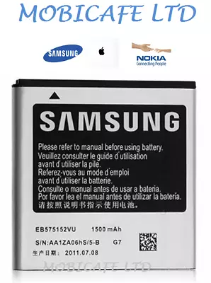 Genuine Samsung EB575152VU Battery For Galaxy S1 GT-I9000 I9001 I9003 Plus • £8.99