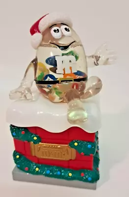 M&m Mars Inc Clear Santa On Chimney Candy Water Christmas Globe Trinket Box • $10