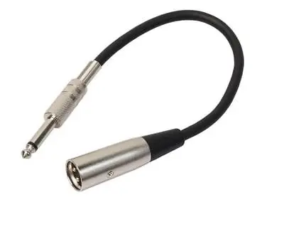 3Pin XLR Male To 1/4 6.35mm Mono Jack Famle  Plug TRS Audio Cable Mic Adapter YS • £4.31