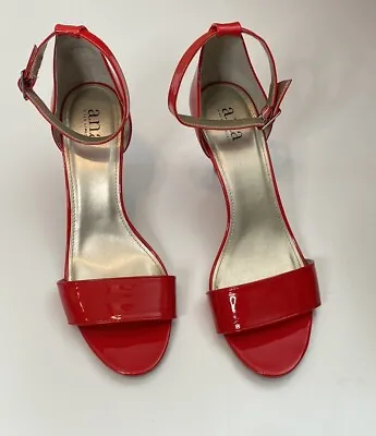 Womens A.n.a. Hollie High Heel Shoe Red Color Size 10m • $18