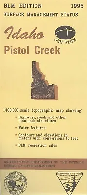 USGS BLM Edition Topographic Map Idaho PISTOL CREEK 1995  • $24.50