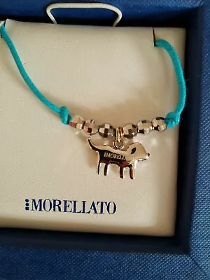 Morellato NEW Dog Necklace W/aqua/blue Rope Chain/strap Italian/Italy • $19.99