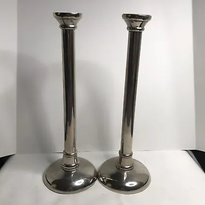 Vintage Pair Set Of 2 Silverplate Candelabras Candlesticks 12” • $28