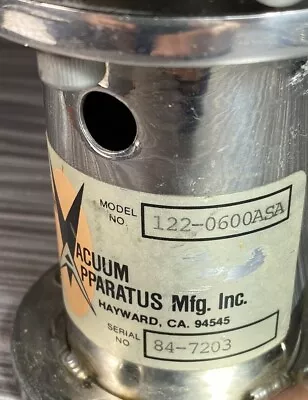 $249.99 • Buy High Vacuum Apparatus 122-0600ASA Gate Valve