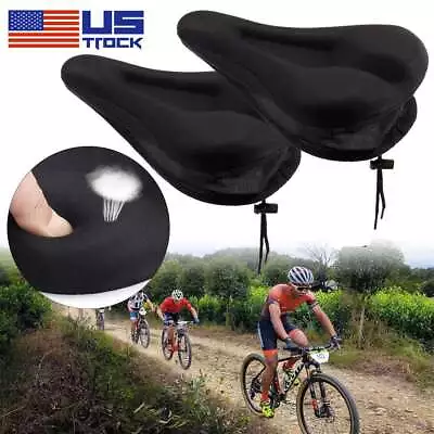 2-Pack Bike Seat Cover Comfort Cushion Cover Soft Padded Mountain Bicycle Saddle • $8.36