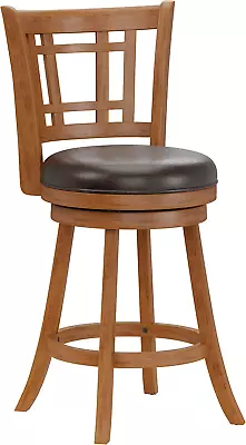 Fairfox Swivel Kitchen Counter Stool 24.5  High Oak • $138.97