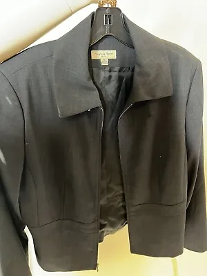 $13 • Buy Amanda Smith Gray Solid Long Sleeve Suit Jacket 16