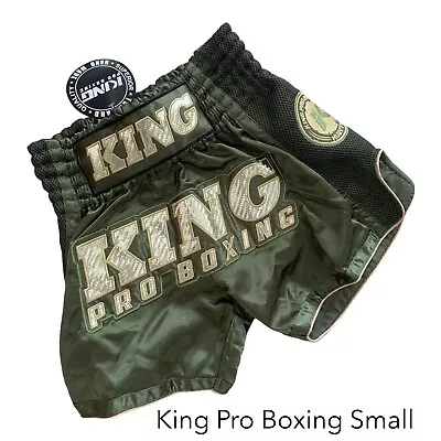 King Pro Boxing Muay Thai Green & Gold Boxing Shorts - Size Small NWT • $44.99