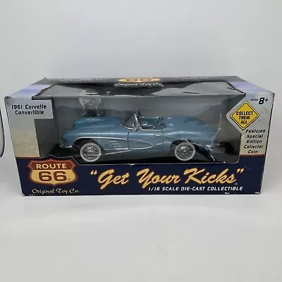 Route 66 Original Toy Company 1:18 ‘61 Chevrolet Corvette Convertible (w/coin) • $49.99