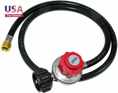 5FT High Pressure Propane 0-20PSI Adjustable Regulator With QCC1 Type Hose • $24.99