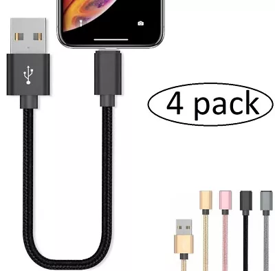 4X 20CM Short Braided USB Fast Charging Cable For IPhone 14 11 Pro Max X 7 8 6+ • $15.99