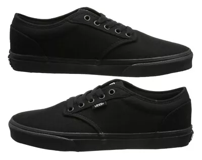 Vans Men's ATWOOD CANVAS TRAINERS SNEAKERS BLACK • £49.99