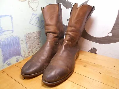 Justin Brown Leather Boots Men's 11E #3408 Made In Mexico • $19.95