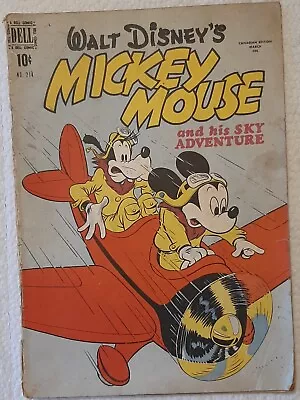 Walt Disney's Mickey Mouse And His Sky Adventure Comic No 214 1937/1948 • $3