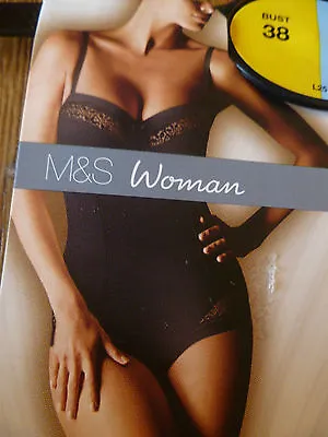 Marks & Spencer Black Tummy Control Waist Cincher Body Shaper Slimming No Vpl • £19.99