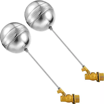 2 Pack Float Valve For Water Tank Stainless Steel Float Ball Valve 3/4 Inch Tank • $23.89