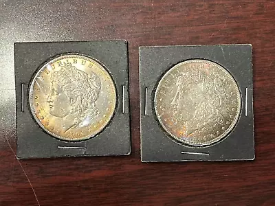 Lot Of (2) 1904-O Morgan Silver Dollars CHOICE BU • $149