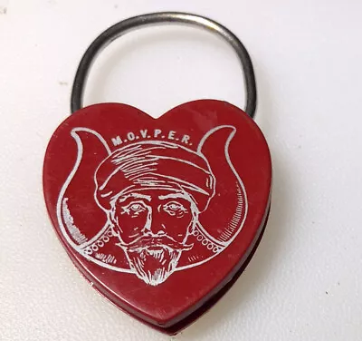 MOVPER Mystic Order Of Veiled Prophets Enchanted Realm Vintage Heart Keychain • $53.49