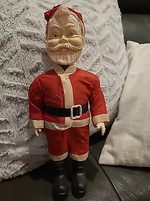 Vintage 1960’s Celluloid Santa Claus 15” Figure Christmas Decoration Hong Kong • $24.78