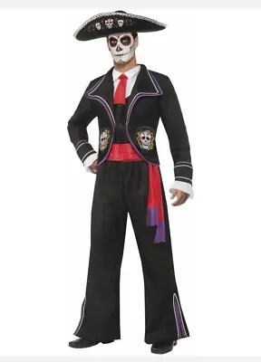 Men's Day Of The Dead Mariachi Macabre Costume Including Sombrero #1671 • $60