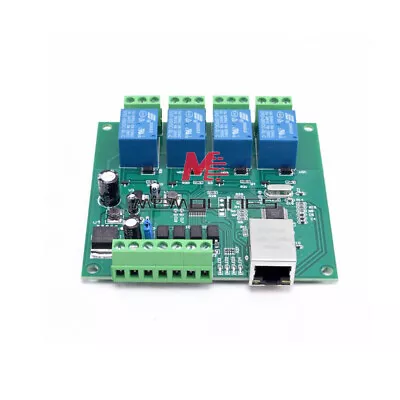 DC12V-24V 4-Channel Network Relay Module Support UDP/ TCP Client / TCP Host Mode • $25.27