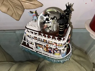 Disney Steamboat Willie Liberty Belle River Boat Mickey Mouse Snowglobe • $74.99