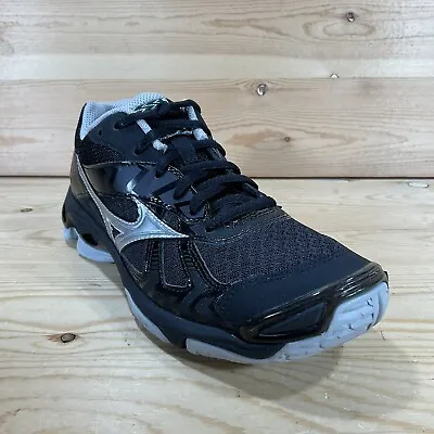 Mizuno Wave Bolt 7 Indoor Volleyball Shoes Women's Size 8 Black/Silver 430238 • $30