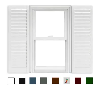 Polaris Vinyl Open Louver Shutters (1 Pair) • $52.21