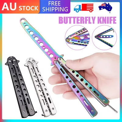 CSGO All Color Butterfly Comb Knife Metal Folding Practice Training Tool Pocket • $6.99