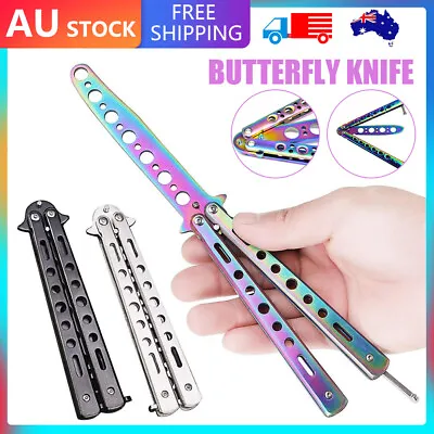 CSGO Rainbow Butterfly Knife Metal Folding Practice Trainer Training Tool AUS • $6.84