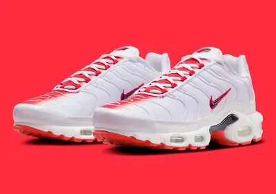 Nike Air Max Plus TN White/Red ‘Bloodshot’ Mens Size US 11.5 Casual Shoes New✅ • $450