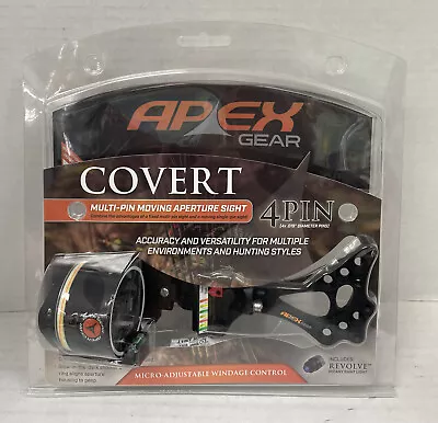 Apex Gear Covert 4 Pin .019 Right/Left Hand Sight Black  AG2314B NEW • $94.95