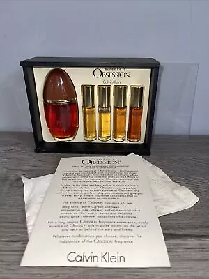 Calvin Klein Essence Of Obsession Oils Gift Set Eau De Perfum Women RARE 1990s • £475