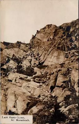 ROCK CLIMBING Last Hard Climb MT. MONADNOCK New Hampshire Real Photo Postcard • $10