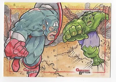 Captain America/Hulk Marvel Greatest Battles Puzzle Sketch Cards James Linares • $99.99