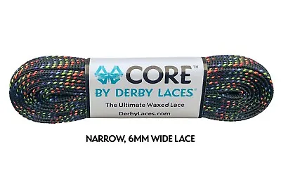 Derby Laces - CORE Roller Skate Shoelaces (NARROW 6MM WIDE LACE)- ! 21 Colours ! • £8.99