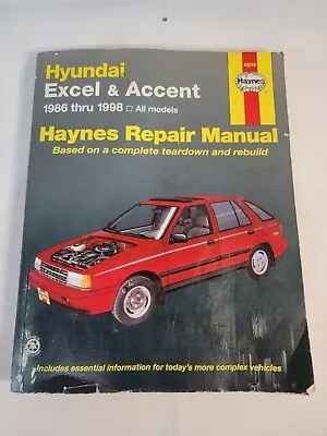 Haynes 43015 Repair Manual For Hyundai Excel & Accent 1986-1998 • $9.97