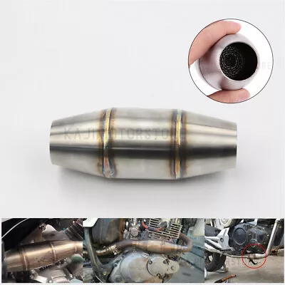 35mm Motorcycle Exhaust Muffler Pipe Tube Expansion Chamber For Dirt Pit Bike • $29.49