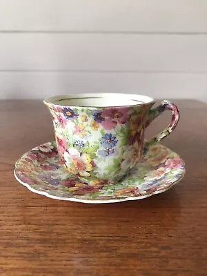 £25.60 • Buy Vintage James Kent Ltd.  Du Barry  Floral Chintz Demitasse Coffee Cup And Saucer