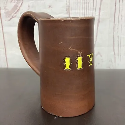 Handmade Leather Wood Buttom Mug Tankard 5.5” Renaissance Medieval DUleathermugs • $17